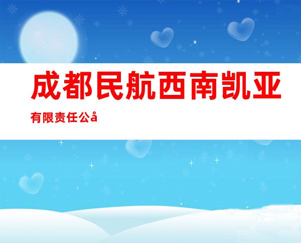 成都民航西南凯亚有限责任公司西藏分公司